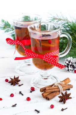 sıcak çay ile baharat