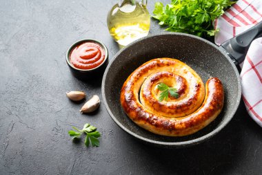 Sosis, Alman sucuğu, ızgara yemek. Kapat..