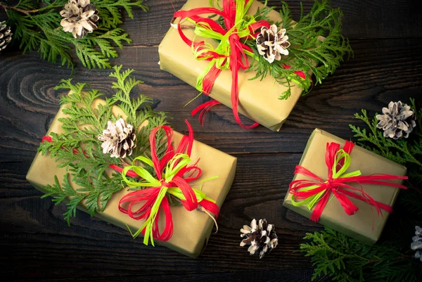 Several boxes of gifts — Stock Photo, Image