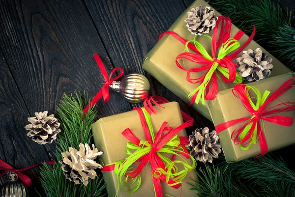 Several boxes of gifts — Stock Photo, Image