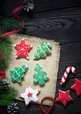 Tuzlu bisküvi renkleri boyalı