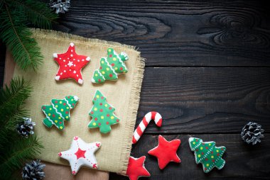 Tuzlu bisküvi renkleri boyalı