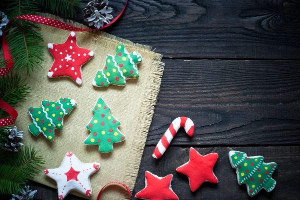 Gezouten koekjes kleuren geschilderd — Stockfoto