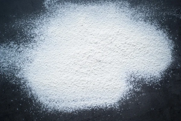 Flour background at dark — Stock Photo, Image