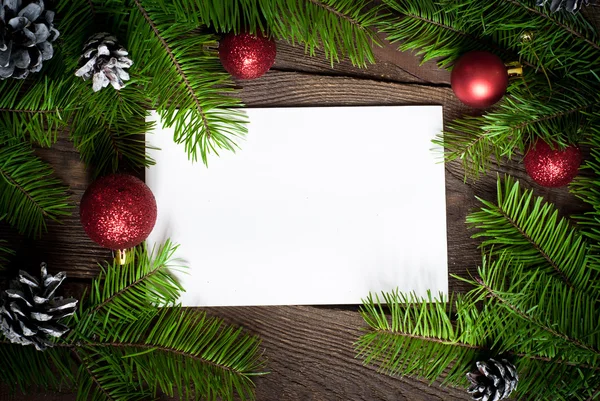 Tarjeta vacía para saludos navideños — Foto de Stock