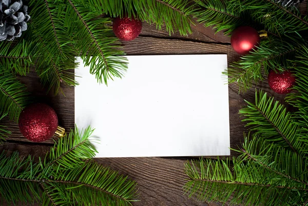 Tarjeta vacía para saludos navideños — Foto de Stock