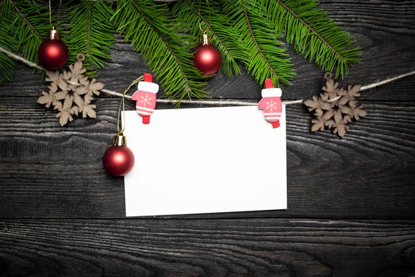 Tarjeta vacía para saludos navideños —  Fotos de Stock