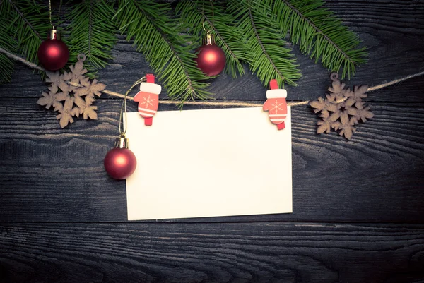 Pusta karta za życzenia świąteczne — Zdjęcie stockowe
