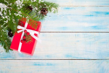 Christmas kırmızı hediye kutusu