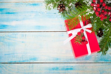 Christmas kırmızı hediye kutusu