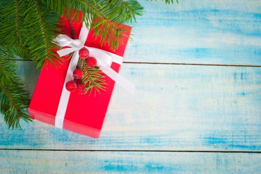 Christmas kırmızı hediye kutusu