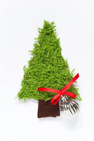 Handgemaakte kerstboom — Stockfoto