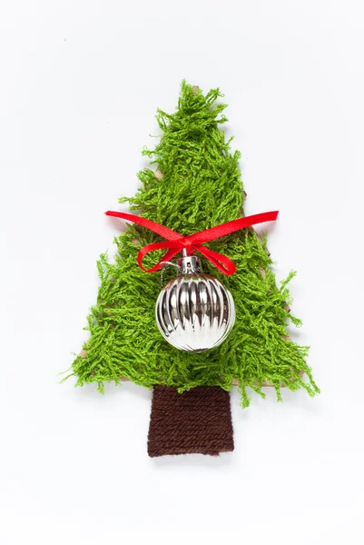 Handgemaakte kerstboom — Stockfoto