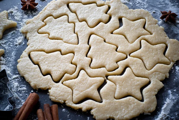 Cuocere biscotti di Natale — Foto Stock