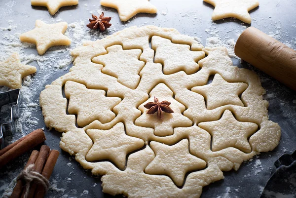 Cuocere biscotti di Natale — Foto Stock