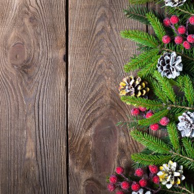 Köknar ağacı cay ile Noel arka plan