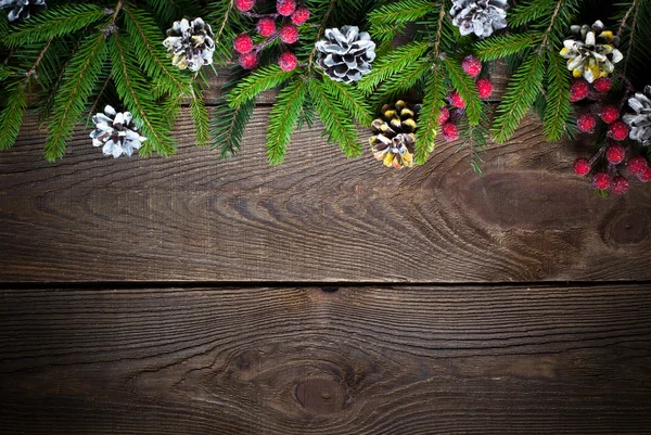 Christmas background with fir tree brunches — Stock Photo, Image