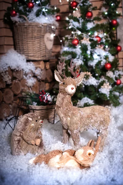 눈에 몇 가지 크리스마스 장난감 — 스톡 사진