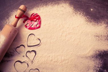 Sevgililer günü pişirme için arka plan