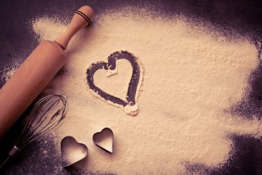 Sevgililer günü pişirme için arka plan