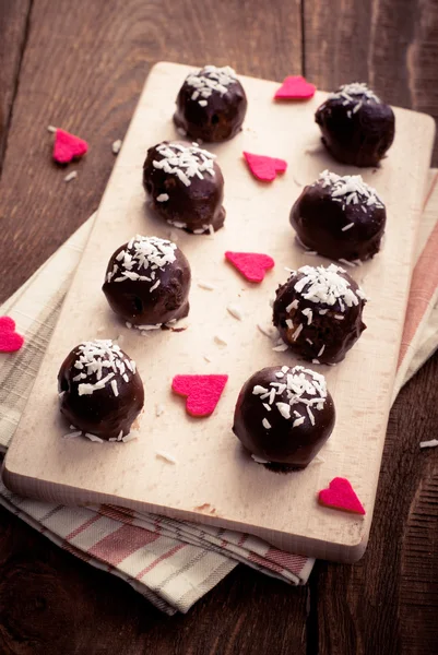 Homemade sweets  with chocolate Stock Photo