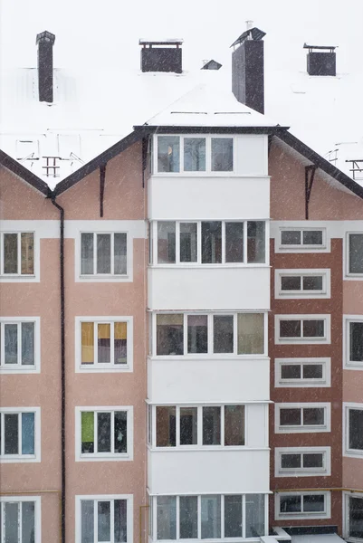 Snowy mieszkania w zimie — Zdjęcie stockowe