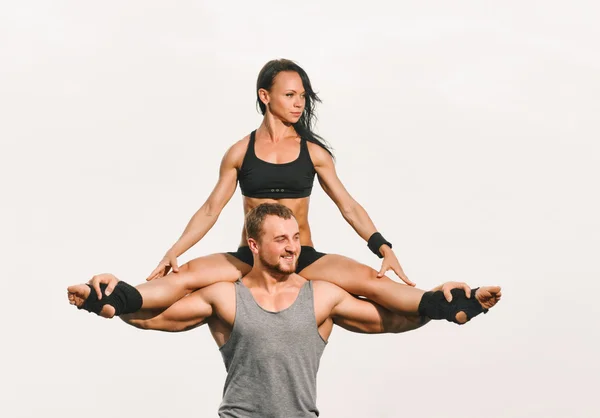 Yoga in Pair. Couple Women. Duo Pose Stock Photo - Image of nature, couple:  63662610