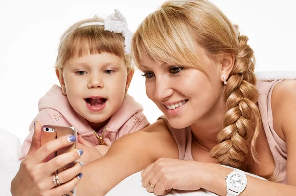 Selfie porträtt familj — Stockfoto