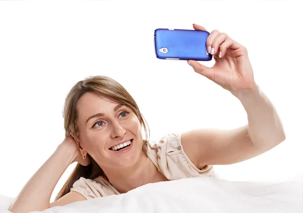 Mujer haciendo selfie —  Fotos de Stock