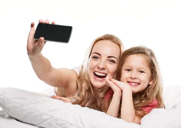 Selfie portret familie — Stockfoto