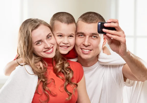 Selfie portret samen binnen — Stockfoto