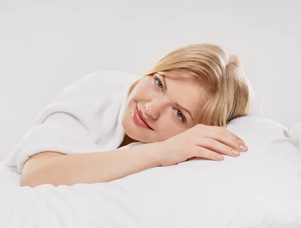 Pleasure in the bed — Stock Photo, Image