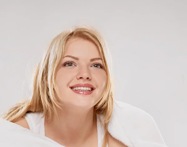 Portrait in the bed — Stock Photo, Image