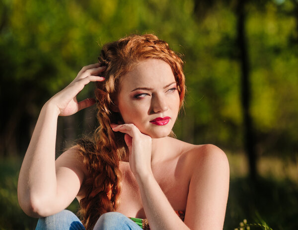 redheaded girl portrait