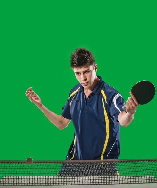 Tischtennis-Aktion — Stockfoto