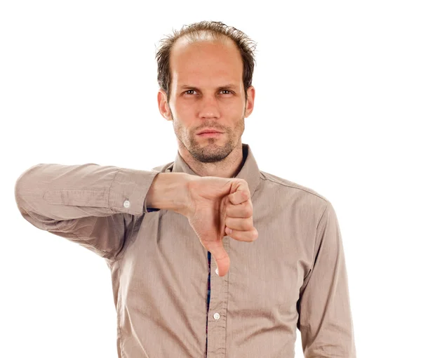 Man thumbs down — Stock Photo, Image