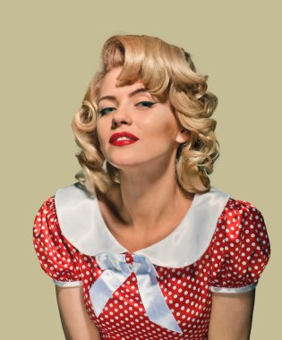 retro pinup kadın portre