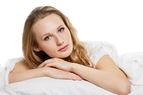 Pleasure in the bed — Stock Photo, Image