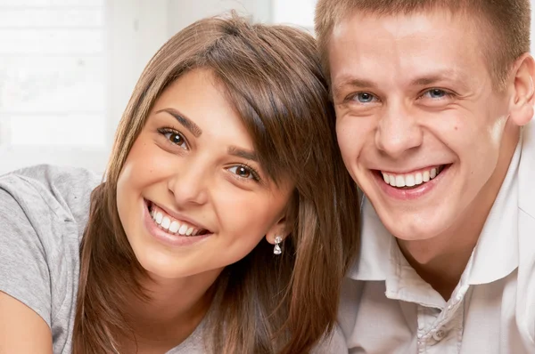 Casal close up retrato — Fotografia de Stock