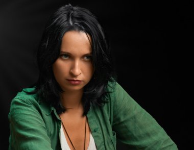 düşünme kadın portresi