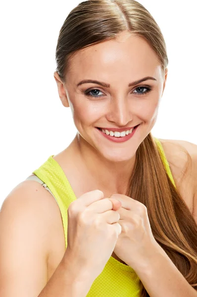 Boxe menina retrato — Fotografia de Stock