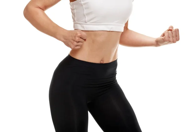 Muscular female belly — Stock Photo, Image