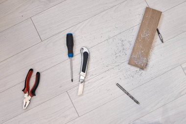 Çalışma araçlarının üst görünümü