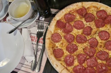 Lezzetli İtalyan pizzası