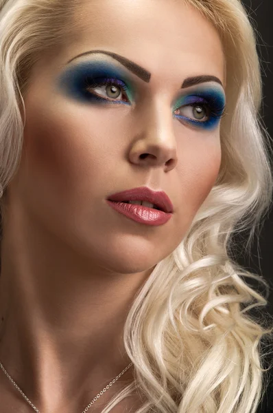 Moda trucco blu — Foto Stock