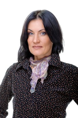 mutlu gülümseyen kadın