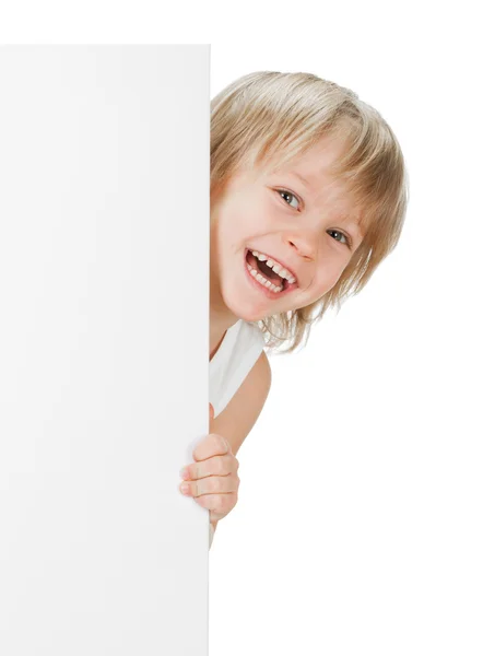 Boy with desk — Stock Photo, Image