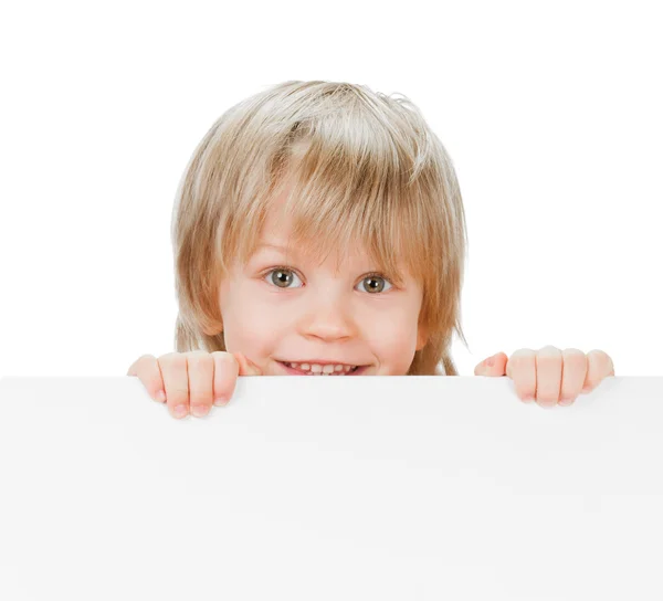 Boy with desk — Stock Photo, Image