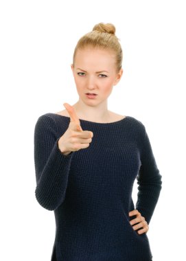 Kadın seni işaret ediyor.