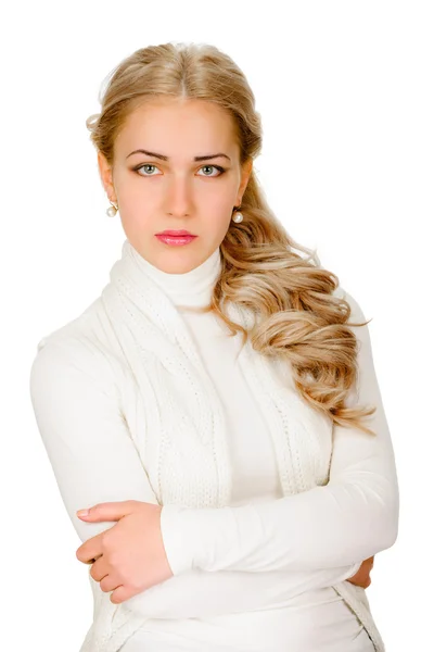 Retrato de mulher bonita - sério — Fotografia de Stock